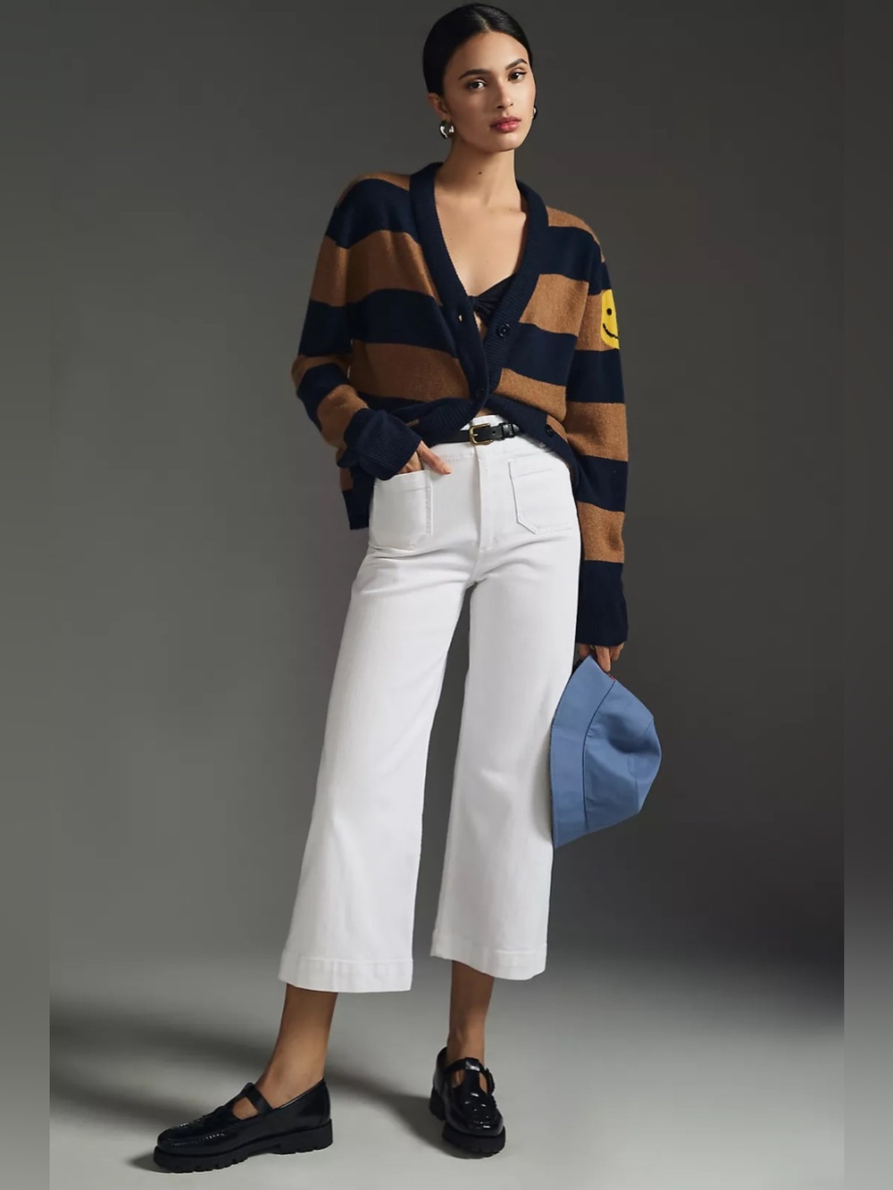 Anthropologie Pilcro The Skipper White Cropped Wide-Leg Jeans Size 25